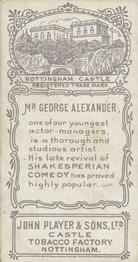 1898 Player's Actors & Actresses #NNO George Alexander Back