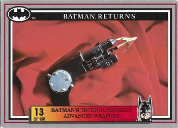 1992 Dynamic Marketing Batman Returns #13 Batman’s technologically advanced weapons Front