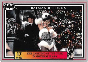 1992 Dynamic Marketing Batman Returns #17 The lighting of the tree in Gotham Plaza Front