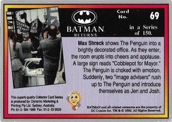 1992 Dynamic Marketing Batman Returns #69 Jen and Josh – the image advisers to The Penguin Back