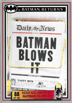 1992 Dynamic Marketing Batman Returns #88 Read all about it – Batman blows it! Front