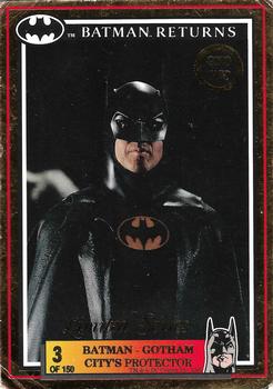 1992 Dynamic Marketing Batman Returns - Limited Edition Gold #3 Batman – Gotham City’s protector Front