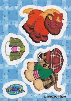 2009 Ganz Webkinz Series 4 - All Dressed Up Stickers / Puzzle #DU4-06 Stickers / Puzzle Front