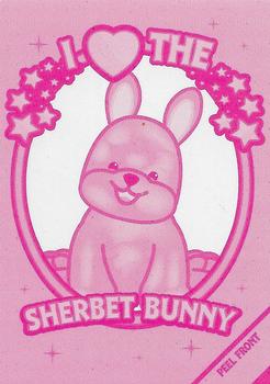 2009 Ganz Webkinz Series 4 - Sparkle Stickers #SP4-01 Sherbet Bunny Back