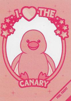 2009 Ganz Webkinz Series 4 - Sparkle Stickers #SP4-05 Canary Back