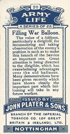 1910 Player's Army Life #20 Filling War Balloons Back