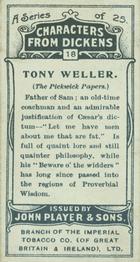 1912 Player's Characters from Dickens Series 1 #18 Tony Weller Back
