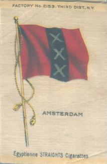 1910 American Tobacco Company National Flags Silks (S33) - Egyptienne Straights Cigarettes (Factory 2153) #NNO Amsterdam Front