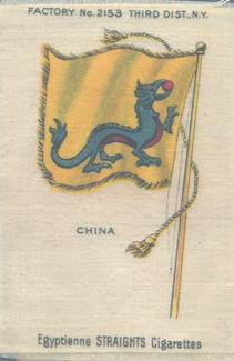 1910 American Tobacco Company National Flags Silks (S33) - Egyptienne Straights Cigarettes (Factory 2153) #NNO China Front