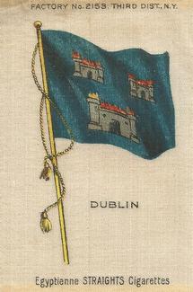 1910 American Tobacco Company National Flags Silks (S33) - Egyptienne Straights Cigarettes (Factory 2153) #NNO Dublin Front