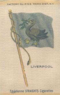 1910 American Tobacco Company National Flags Silks (S33) - Egyptienne Straights Cigarettes (Factory 2153) #NNO Liverpool Front