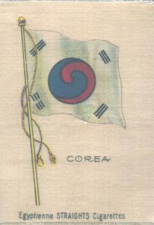 1910 American Tobacco Company National Flags Silks (S33) - Egyptienne Straights Cigarettes (No Factory) #NNO Corea Front