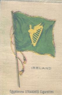 1910 American Tobacco Company National Flags Silks (S33) - Egyptienne Straights Cigarettes (No Factory) #NNO Ireland Front
