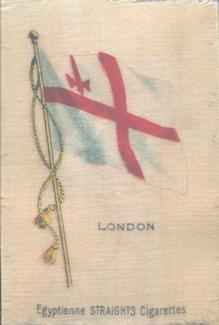 1910 American Tobacco Company National Flags Silks (S33) - Egyptienne Straights Cigarettes (No Factory) #NNO London Front