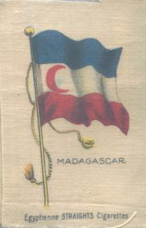 1910 American Tobacco Company National Flags Silks (S33) - Egyptienne Straights Cigarettes (No Factory) #NNO Madagascar Front