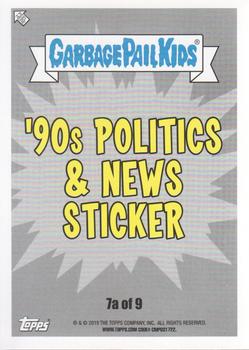 2019 Topps Garbage Pail Kids We Hate the '90s #7a Joy Rider Back