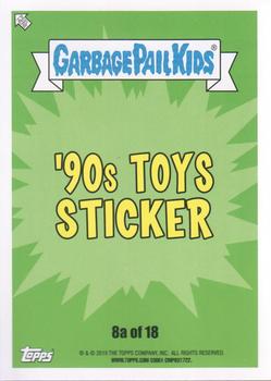 2019 Topps Garbage Pail Kids We Hate the '90s #8a Slip 'n' Clyde Back