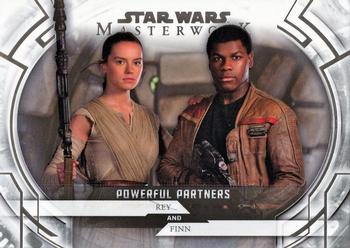 2018 Topps Star Wars Masterwork - Powerful Partners #PP-7 Rey / Finn Front