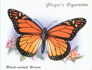 1934 Player's British Butterflies #5 Black-veined Brown Front