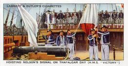 1998 Card Collectors Society Lambert & Butler's 1939 Interesting Customs (Reprint) #7 Hoisting Nelson's signal on Trafalgar day Front