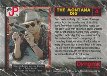 1993 Dynamic Marketing Jurassic Park #4 The Montana Dig Back