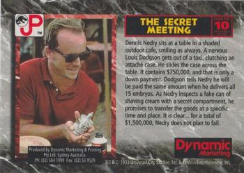1993 Dynamic Marketing Jurassic Park #10 The Secret Meeting Back