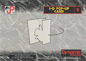 1993 Dynamic Marketing Jurassic Park - Pop Up #3 Dilophosaur And Nerdy Back
