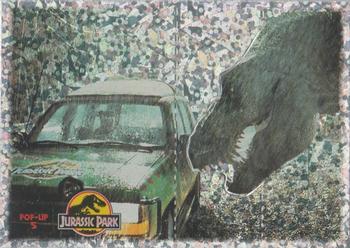 1993 Dynamic Marketing Jurassic Park - Pop Up #5 T-Rex Nudges The Car Front