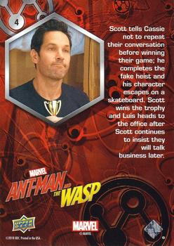2018 Upper Deck Marvel Ant-Man and the Wasp #4 Trophy Back