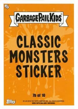 2018 Topps Garbage Pail Kids: Oh, the Horror-ible! - Classic Monster Stickers #7b Luke Warm Back