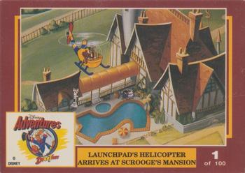 1993 Dynamic Marketing Disney Adventures #1 Launchpads helicopter arrives at Scrooge’s mansion Front