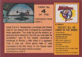 1993 Dynamic Marketing Disney Adventures #4 Launchpad meets his competitor Back
