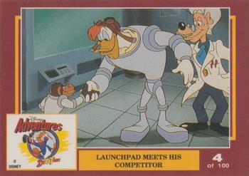 1993 Dynamic Marketing Disney Adventures #4 Launchpad meets his competitor Front