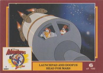 1993 Dynamic Marketing Disney Adventures #6 Launchpad And Doofus head for Mars Front