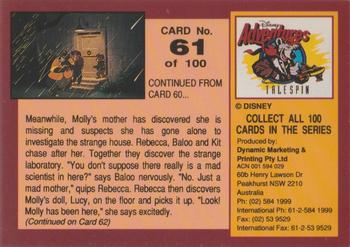 1993 Dynamic Marketing Disney Adventures #61 Rebecca finds Molly’s doll Back