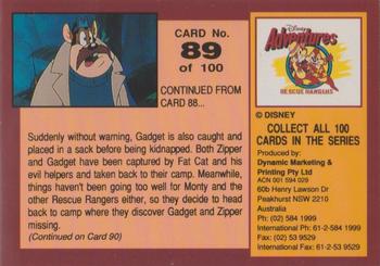 1993 Dynamic Marketing Disney Adventures #89 Gadget gets the sack Back