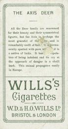 1900 Wills's Cigarettes Animals & Birds (Descriptive) #NNO Axis Deer Back