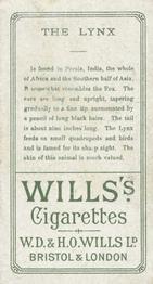 1900 Wills's Cigarettes Animals & Birds (Descriptive) #NNO Lynx Back
