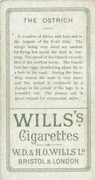 1900 Wills's Cigarettes Animals & Birds (Descriptive) #NNO Ostrich Back