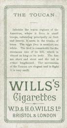 1900 Wills's Cigarettes Animals & Birds (Descriptive) #NNO Toucan Back