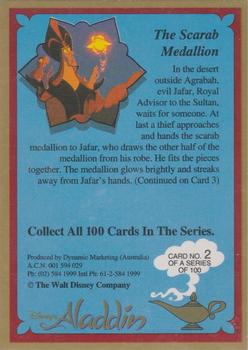 1993 Dynamic Marketing Disney’s Aladdin #2 The Scarab Medallion Back