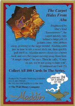 1993 Dynamic Marketing Disney’s Aladdin #24 The carpet hides from Abu Back