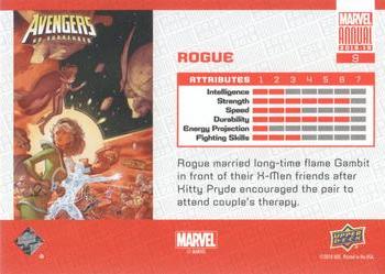 2018-19 Upper Deck Marvel Annual #9 Rogue Back