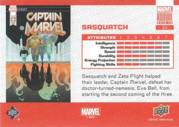 2018-19 Upper Deck Marvel Annual #14 Sasquatch Back