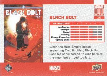 2018-19 Upper Deck Marvel Annual #26 Black Bolt Back