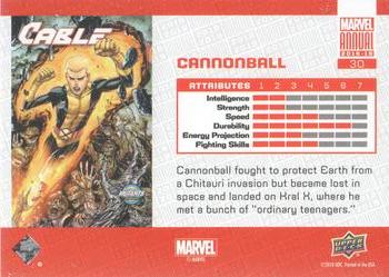 2018-19 Upper Deck Marvel Annual #30 Cannonball Back