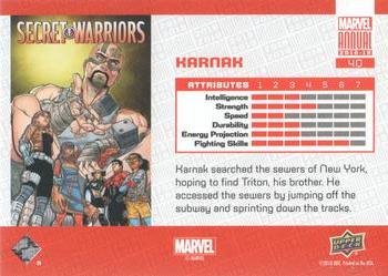 2018-19 Upper Deck Marvel Annual #40 Karnak Back