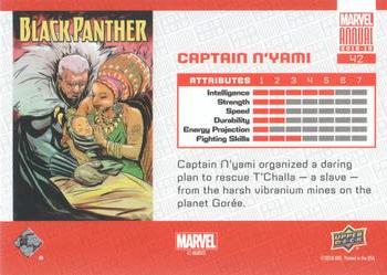 2018-19 Upper Deck Marvel Annual #42 Captain N'Yami Back