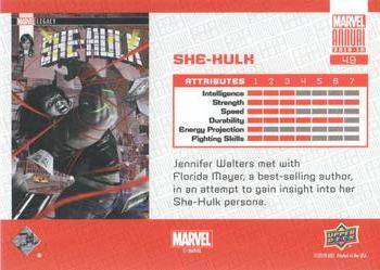 2018-19 Upper Deck Marvel Annual #49 She-Hulk Back
