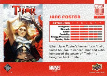 2018-19 Upper Deck Marvel Annual #63 Jane Foster Back